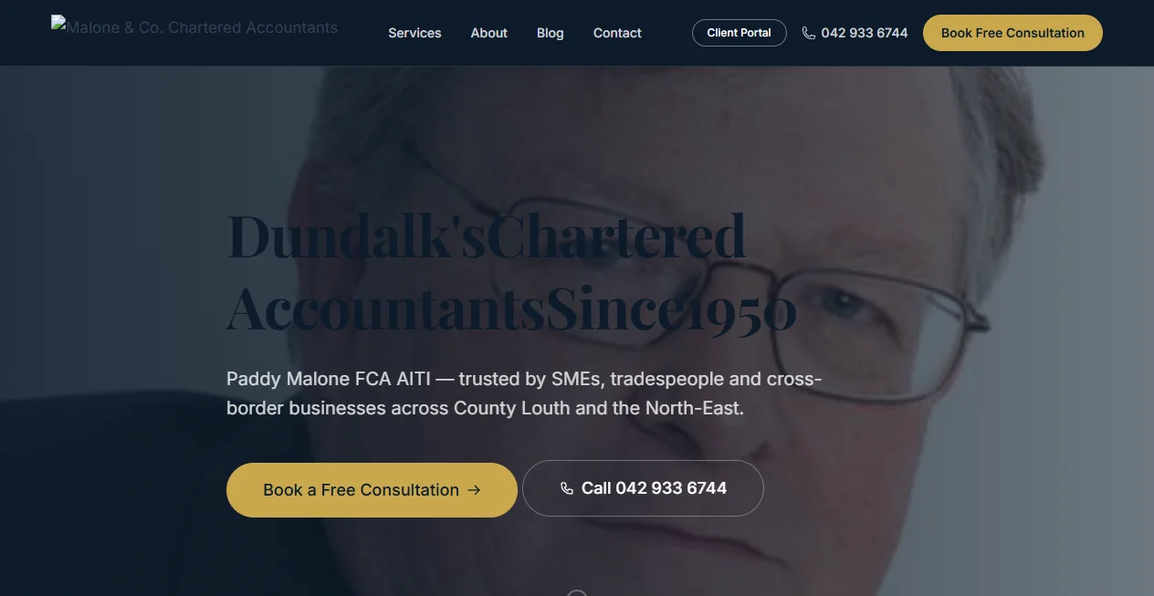 Dundalk Accountants website